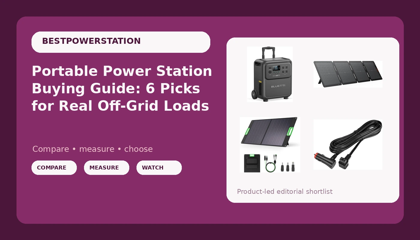 Portable Power Station Buying Guide: 6 Picks for Real Off-Grid Loads