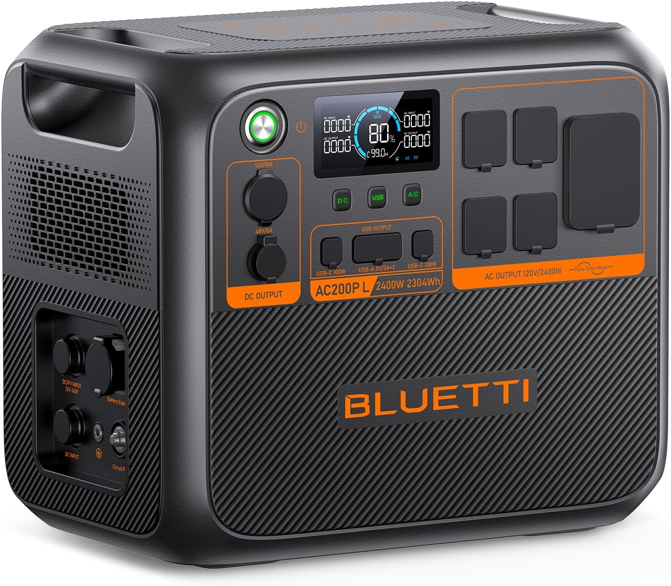 BLUETTI AC200PL Portable Power Station 2304Wh 2400W LiFePO4 Solar Generator