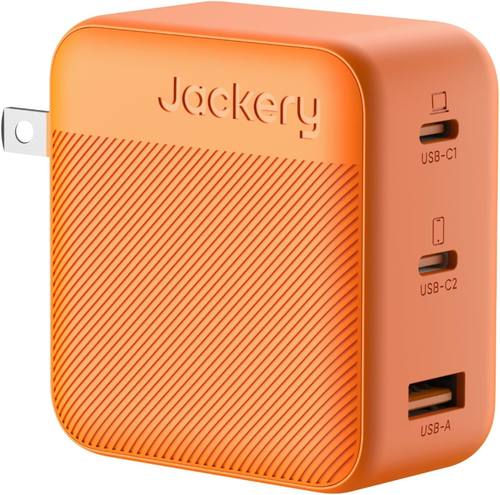 Jackery 102W GaN 3-Port Fast Charger, Dual 100W USB-C & 18W USB-A Ports, Quick Charging with PD3.0, PPS, QC4.0, Compatible with Jackery Explorer 100Plus/240v2/300Plus