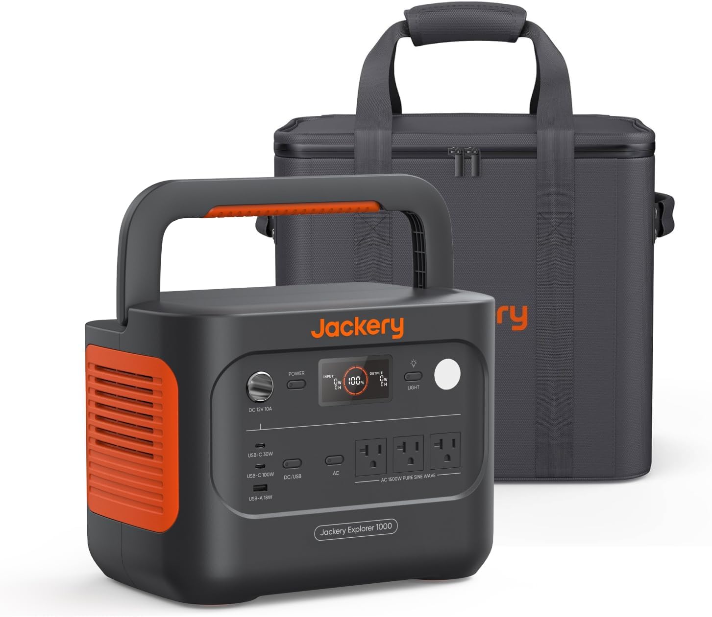 Jackery Explorer 1000 v2 and Carrying Bag,1070Wh,1500W AC
