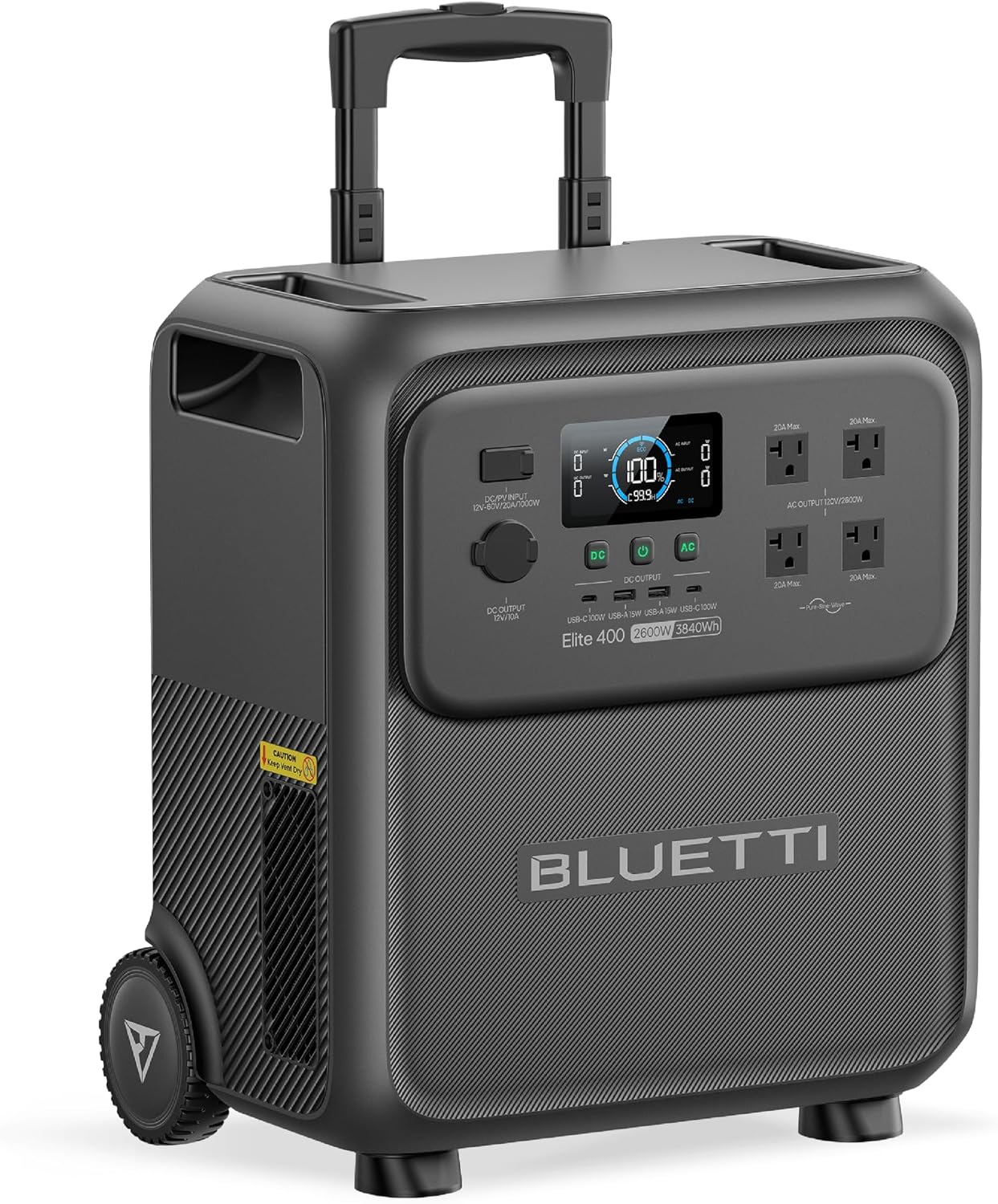 BLUETTI Elite 400 Portable Power Station 3840Wh LiFePO4 Battery 2600W