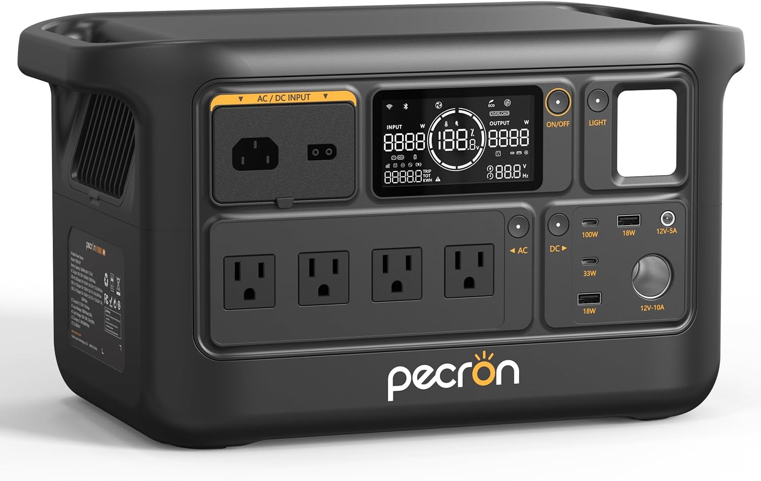 PECRON F1000LFP Power Station, 1500W AC Output, 960Wh Solar Generator, UPS, LiFePO4 Battery, Fast Charging, Just 23.9lb