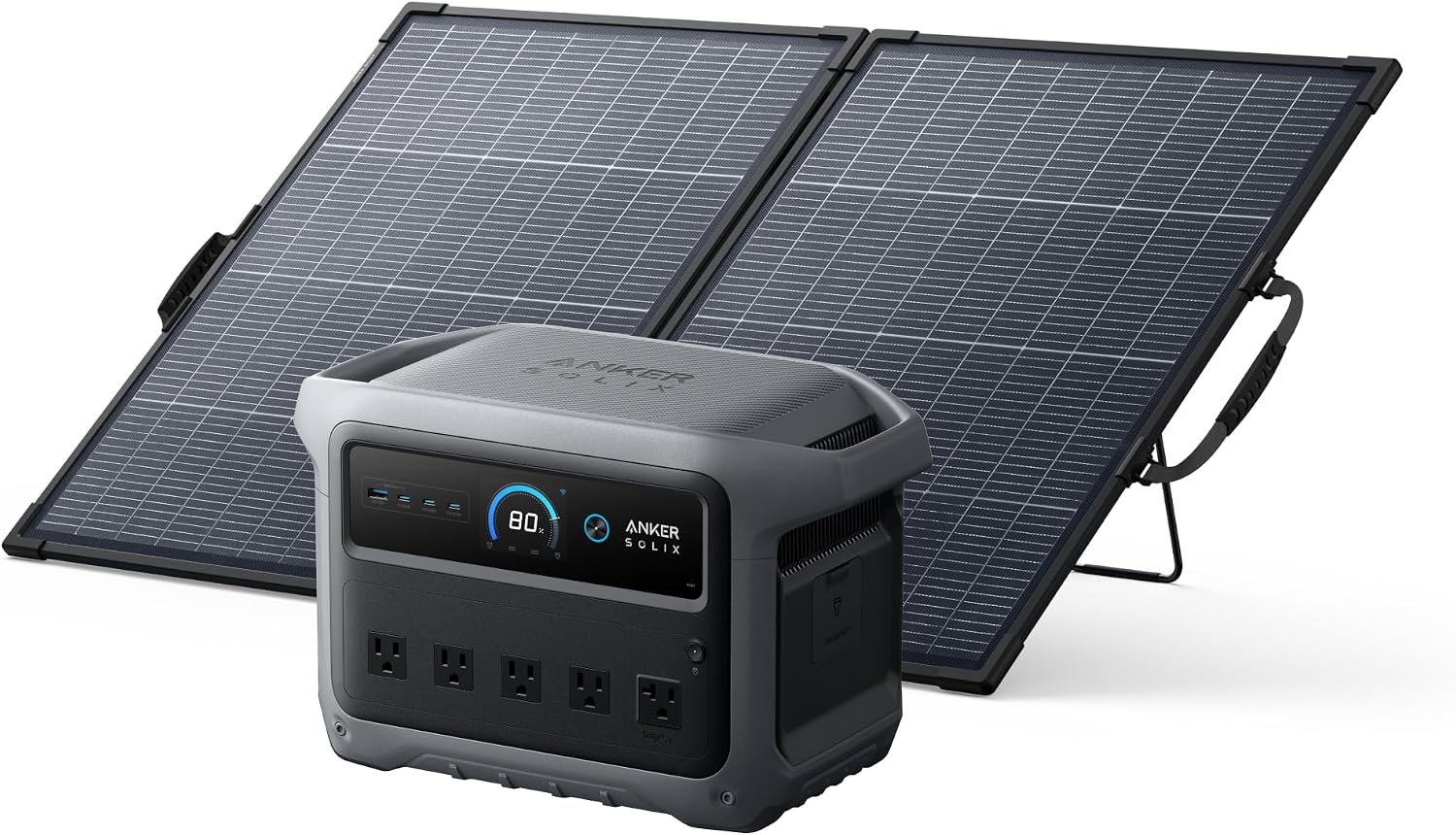 Anker SOLIX C1000 Gen2 Portable Power Station & 200W Bifacial Panel, 1024Wh